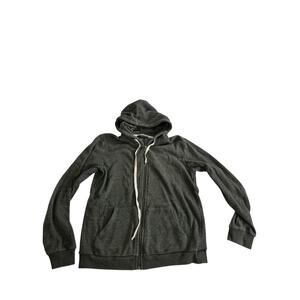 BRANDY MELVILLE Zip Up Hoodie Jacket Olive Green Cotton Womens One Size